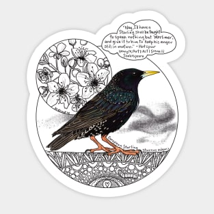 Shakespeare's Starling, Doodle Sticker